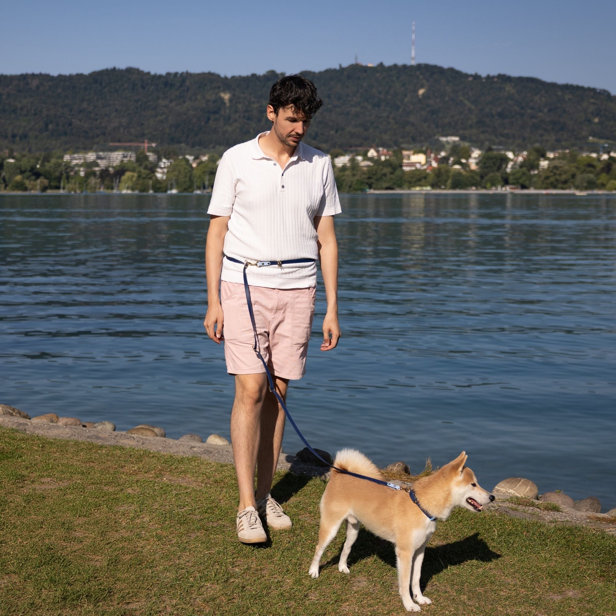 Effortless 3-in-1 BioThane® Dog Leash in Navy