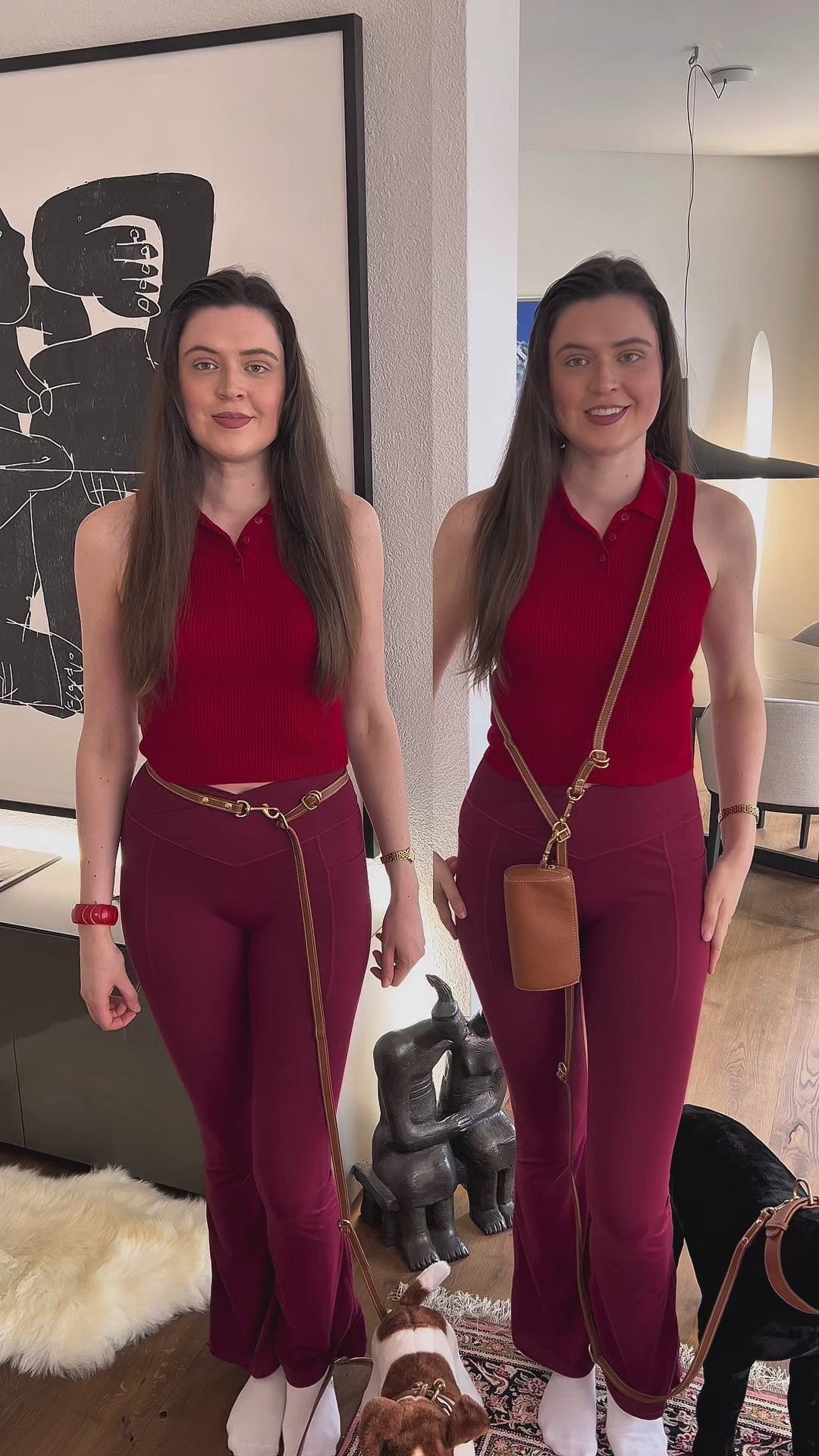 Video tutorial on how to use the Effortless handsfree dog leash in around the waist and crossbody mode, shortening on the go and adjusting to fit any body size.